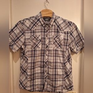 BKE‎ Men’s XXL Gray,Blue, White Athletic Fit Button Up Light Weight  Shirt